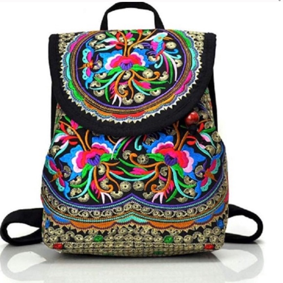 Handbags - 3/$15 Embroidered back pack💛